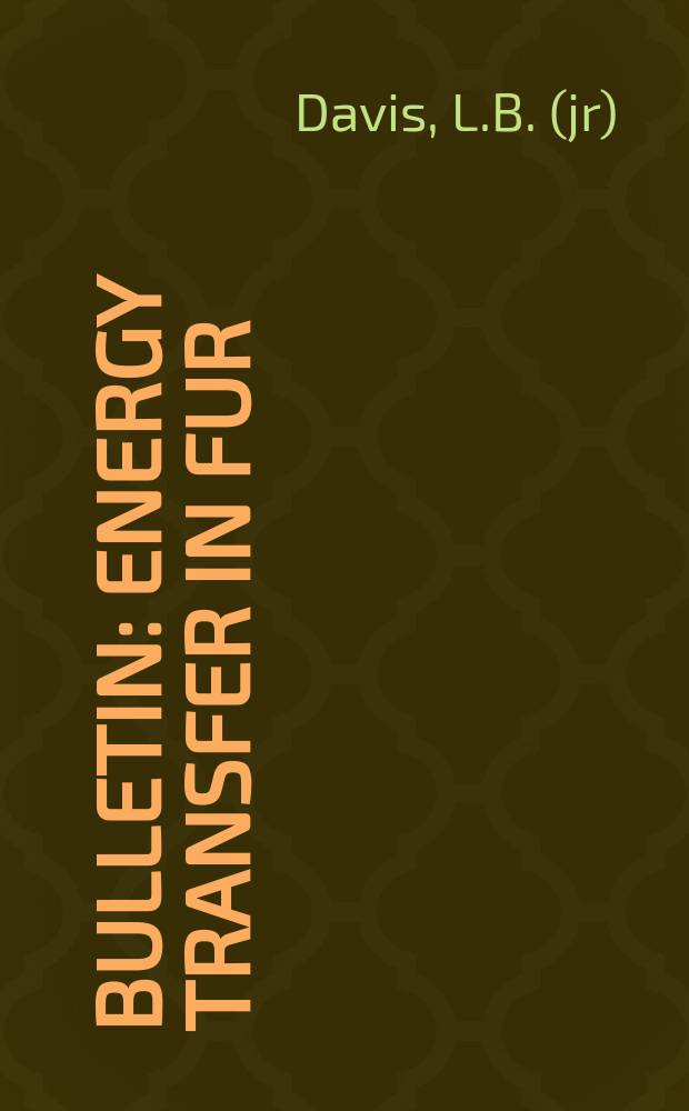Bulletin : Energy transfer in fur