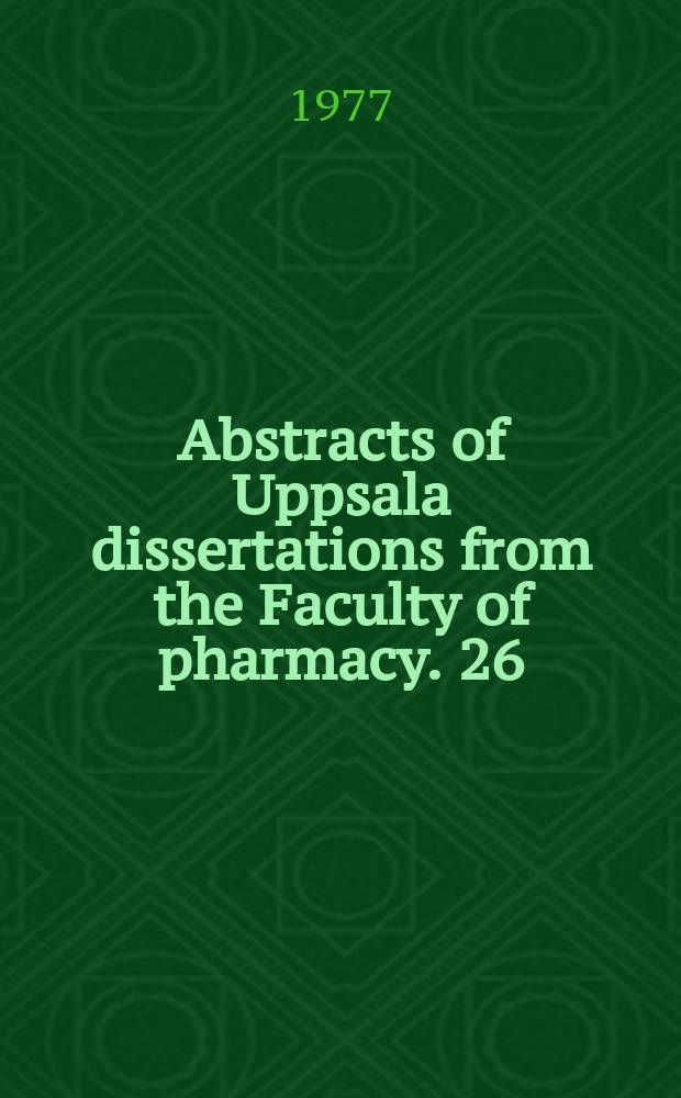 Abstracts of Uppsala dissertations from the Faculty of pharmacy. 26 : Macromolecules in microparticles: preparation ...