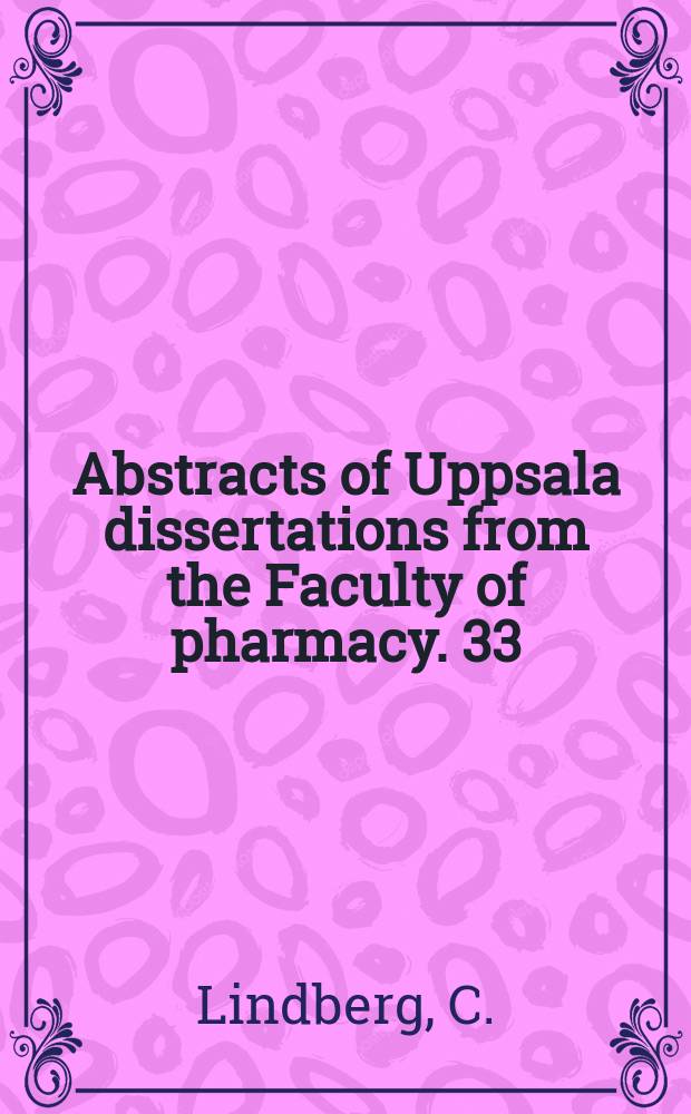 Abstracts of Uppsala dissertations from the Faculty of pharmacy. 33 : Biological fate of pethidine