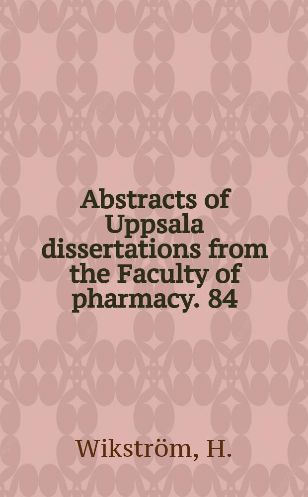 Abstracts of Uppsala dissertations from the Faculty of pharmacy. 84 : Centrally acting dopamine receptor stimulants ...