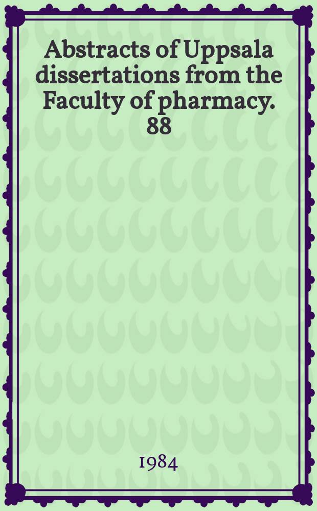 Abstracts of Uppsala dissertations from the Faculty of pharmacy. 88 : Studies on the characterization of powders ...