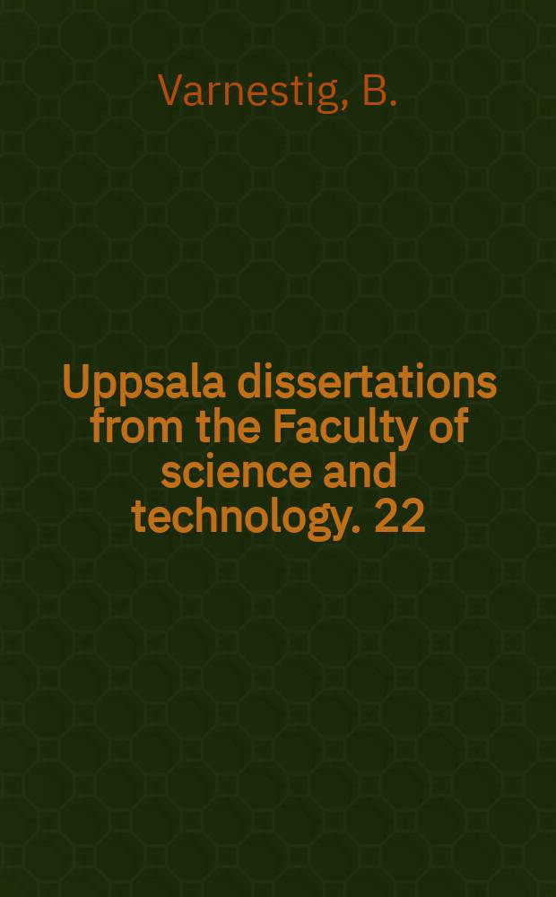 Uppsala dissertations from the Faculty of science and technology. 22 : Coulomb excitation of rotational nuclei
