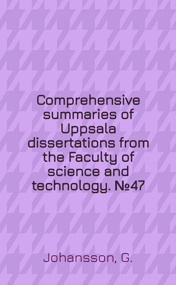 Comprehensive summaries of Uppsala dissertations from the Faculty of science and technology. №47 : Displacement electrophoresis, a method offering