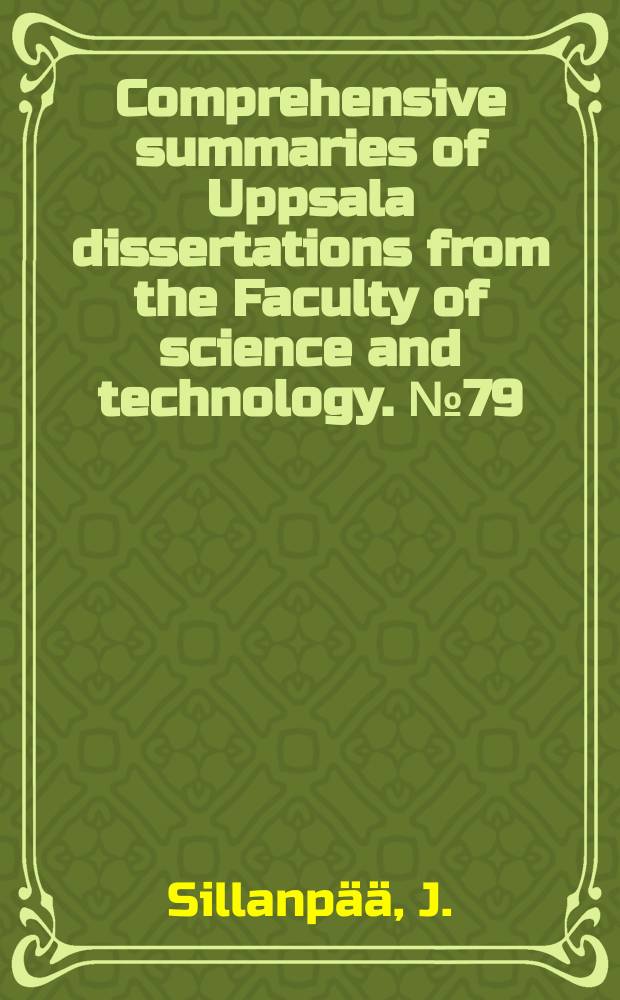 Comprehensive summaries of Uppsala dissertations from the Faculty of science and technology. №79 : Metamorphism of the Seveköli Nappe complex deduced