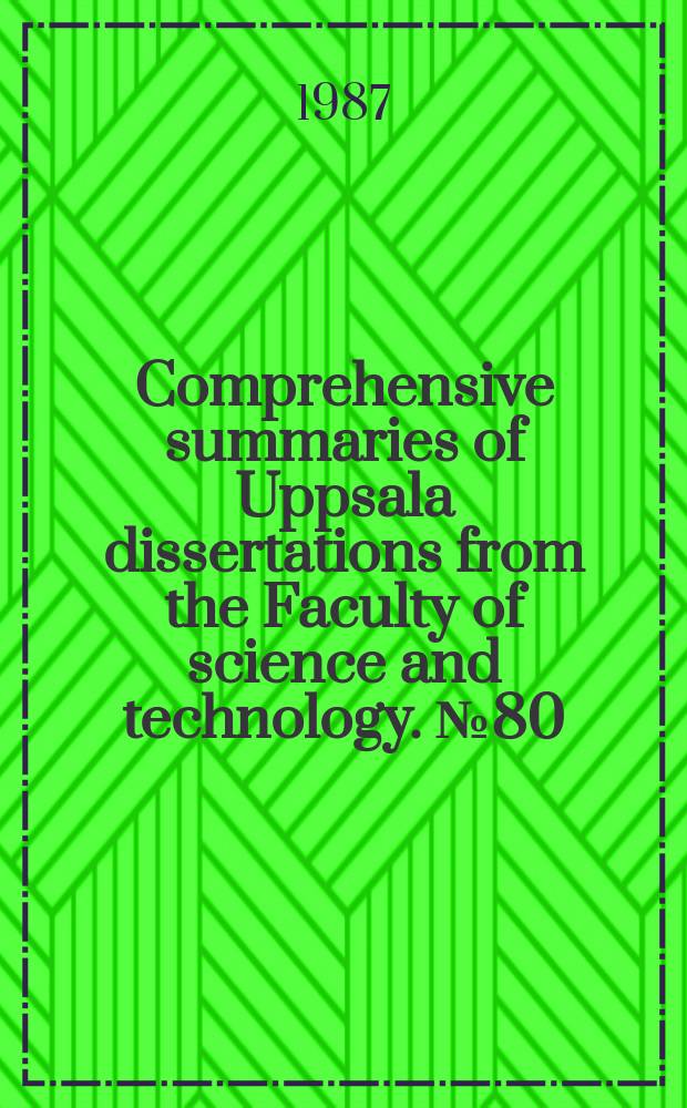 Comprehensive summaries of Uppsala dissertations from the Faculty of science and technology. №80 : Intracrystalline cation distribution and Kinetics of order- disorder