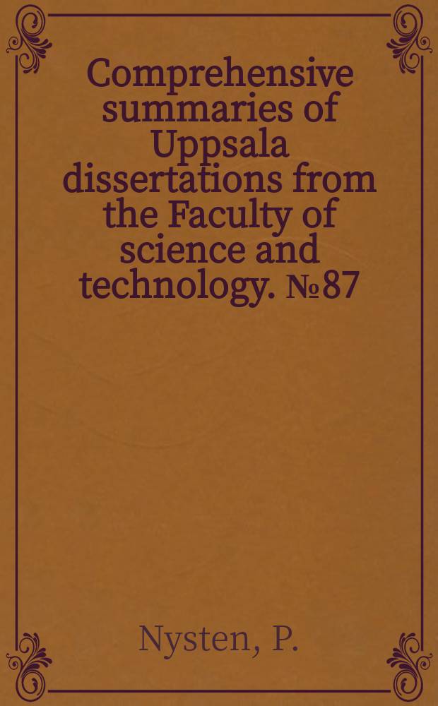Comprehensive summaries of Uppsala dissertations from the Faculty of science and technology. №87 : Natural and synthetic cold parageneses
