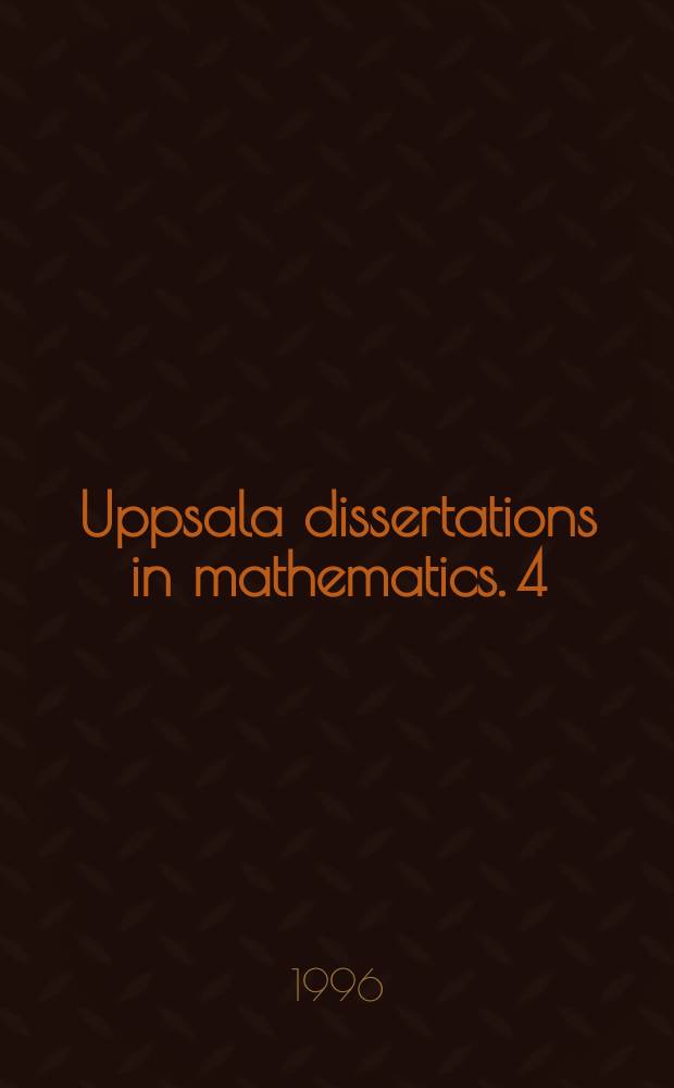 Uppsala dissertations in mathematics. 4 : Duality in convexity theory