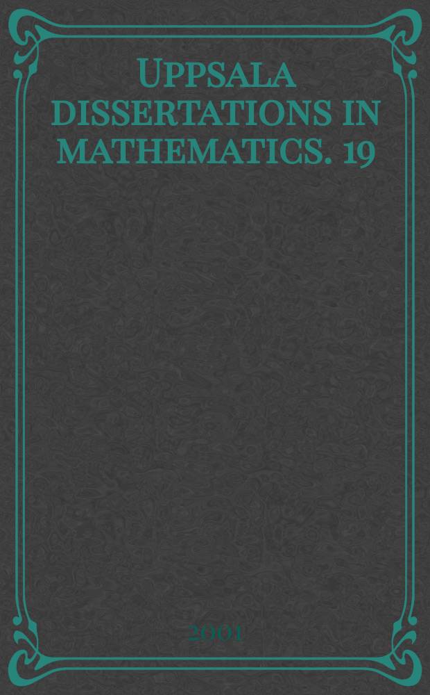Uppsala dissertations in mathematics. 19 : Asymptotic of random matrices and matrix