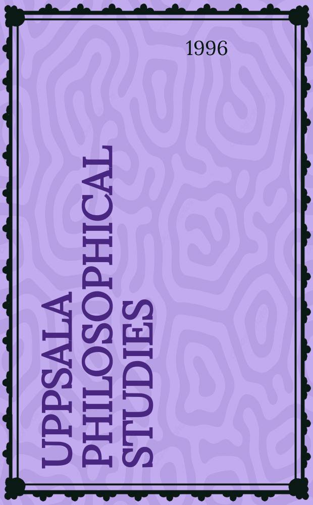 Uppsala philosophical studies