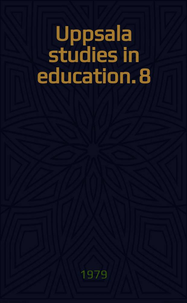 Uppsala studies in education. 8 : Kollektivet Trollängen