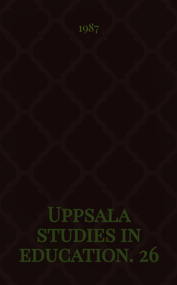 Uppsala studies in education. 26 : FAL