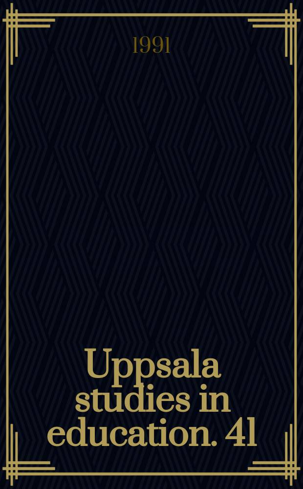 Uppsala studies in education. 41 : "La Française"