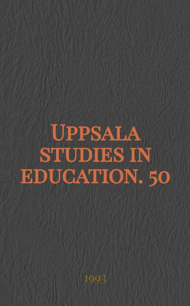 Uppsala studies in education. 50 : Knowledge interplay