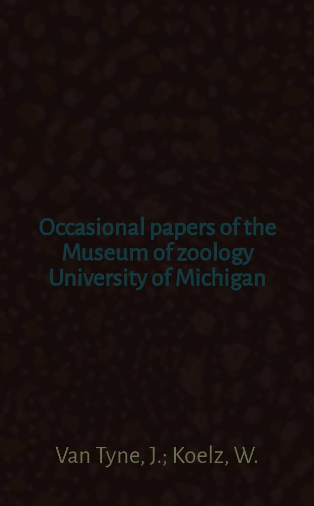 Occasional papers of the Museum of zoology University of Michigan : Seven new birds from the Punjab