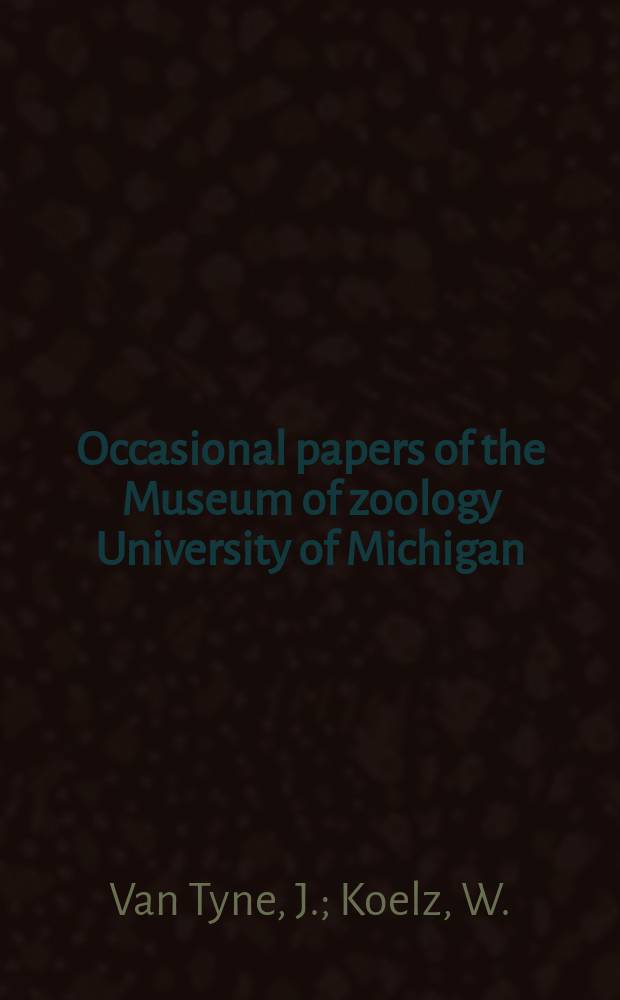 Occasional papers of the Museum of zoology University of Michigan : Seven new birds from the Punjab