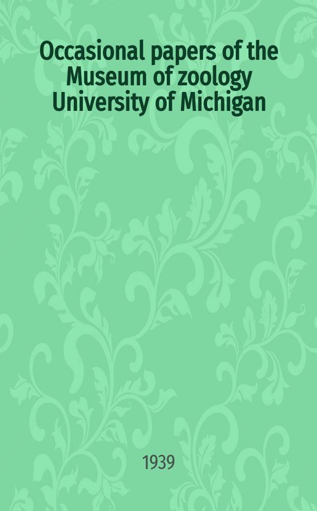 Occasional papers of the Museum of zoology University of Michigan : Pleuroceridae of the St. Lawrence River basin