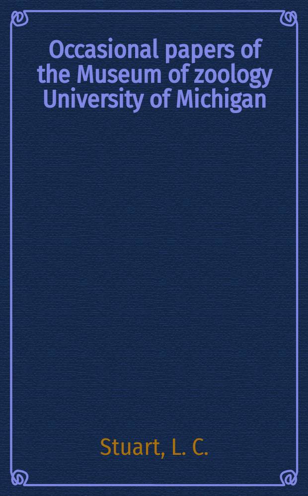 Occasional papers of the Museum of zoology University of Michigan : A description of a new Gymnophthalmus from Guatemala, with notes on other members of the genus