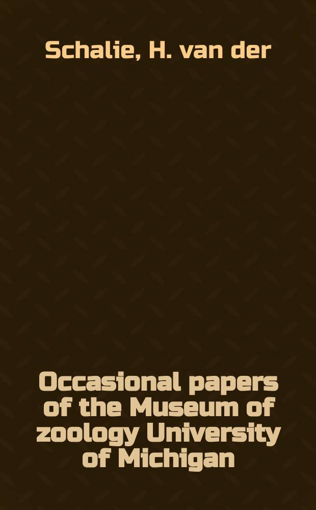 Occasional papers of the Museum of zoology University of Michigan : Notes on mollusca from Alta Vera Paz, Guatemala