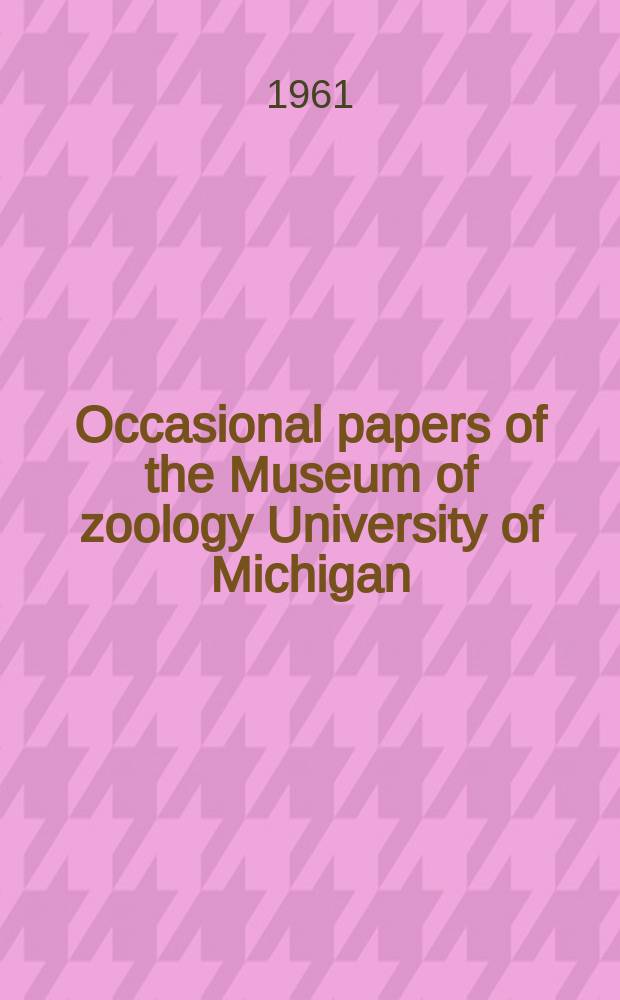 Occasional papers of the Museum of zoology University of Michigan : The glans penis in Proechimys and other caviomorph rodents