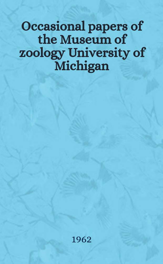 Occasional papers of the Museum of zoology University of Michigan : The glans penis in Sigmodon, Sigmomys and Reithrodon (Rodentia, Cricetinae)