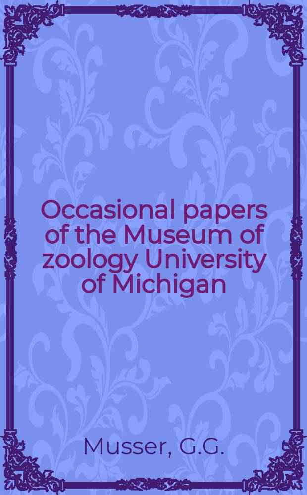 Occasional papers of the Museum of zoology University of Michigan : Oxygen consumption and body temperature in relation to ambient temperature in the Mexican deer mice, Peromyscus thomasi and P. megalops