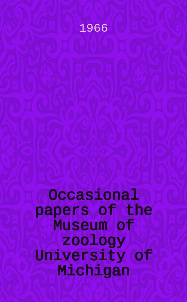 Occasional papers of the Museum of zoology University of Michigan : Notes of the Gliding mechanism in the flying squirrel