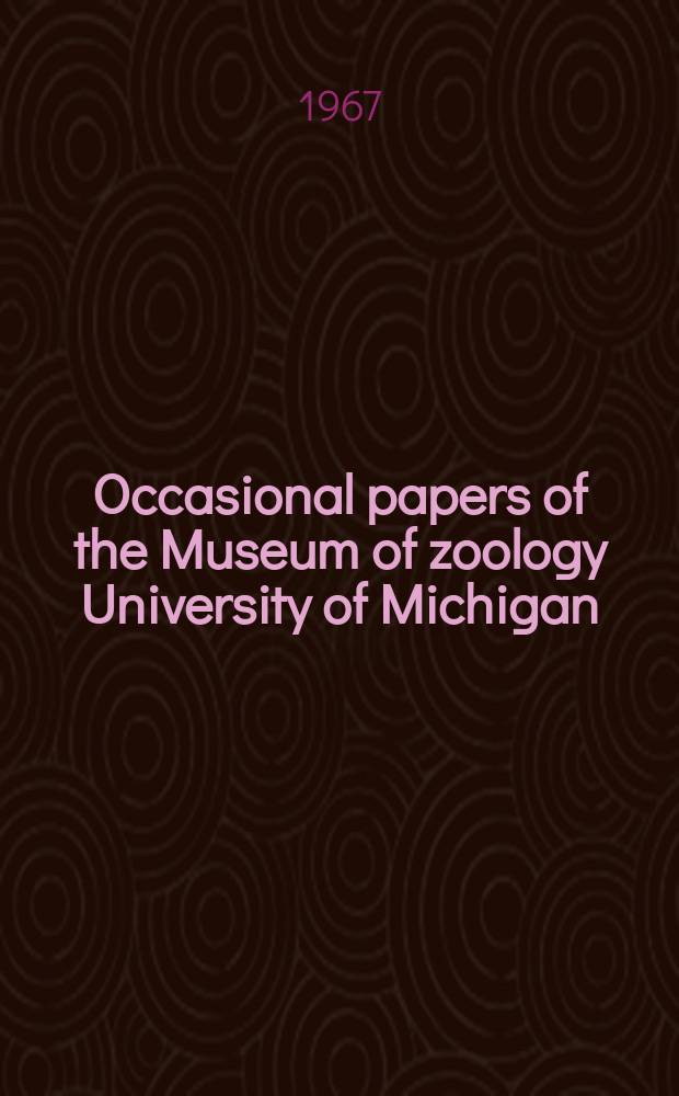 Occasional papers of the Museum of zoology University of Michigan : Birds from the Save river area of Mozambique