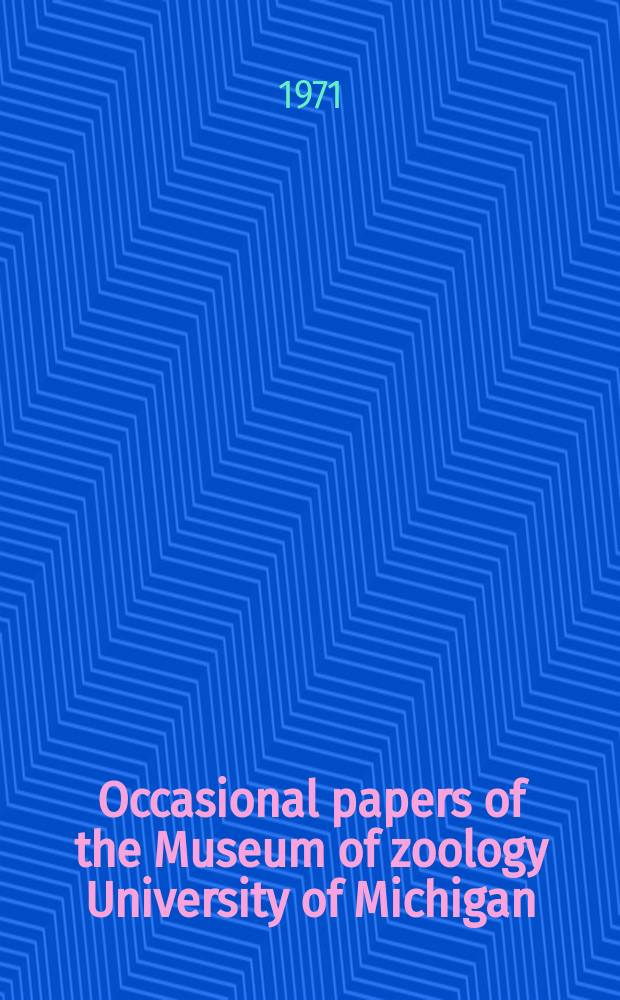 Occasional papers of the Museum of zoology University of Michigan : Distribution and relationships of six species of Peromyscus in Baja California and Sonora, Mexico