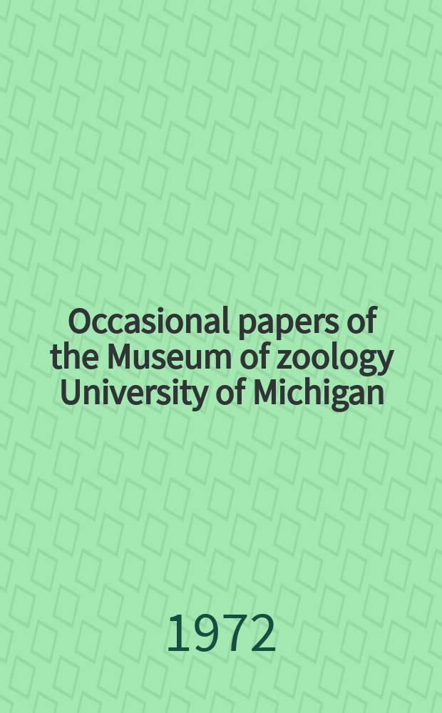 Occasional papers of the Museum of zoology University of Michigan : Acoustic behavior of four sympatric species ...