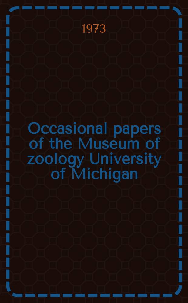 Occasional papers of the Museum of zoology University of Michigan : Two new fishes, Gila bicolor snyderi and Catostomus fumeiventris from the Owens River Badin, California