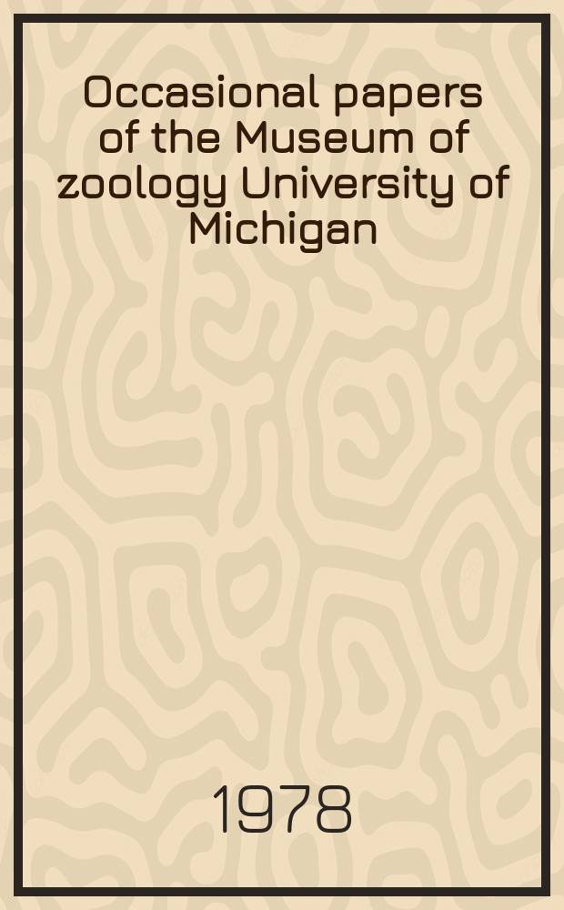 Occasional papers of the Museum of zoology University of Michigan : Notropis hubbsi...