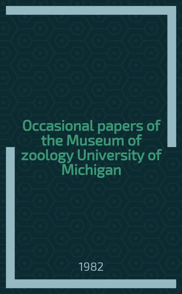Occasional papers of the Museum of zoology University of Michigan : Eleutherodactylus colostichos, a new frog species...