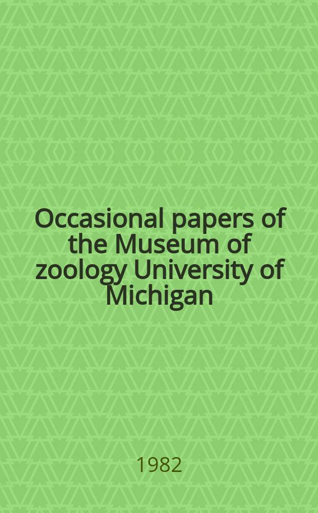 Occasional papers of the Museum of zoology University of Michigan : Some new and interesting South American...