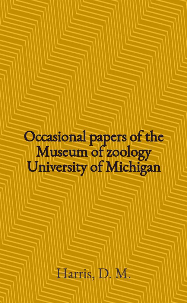 Occasional papers of the Museum of zoology University of Michigan : The Sphaerodactylus (Sauria: Gekkonidae)...