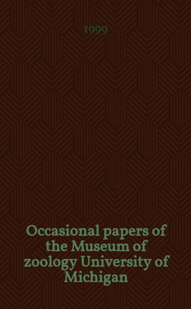 Occasional papers of the Museum of zoology University of Michigan : A new species of Mabuya Fitzinger ...