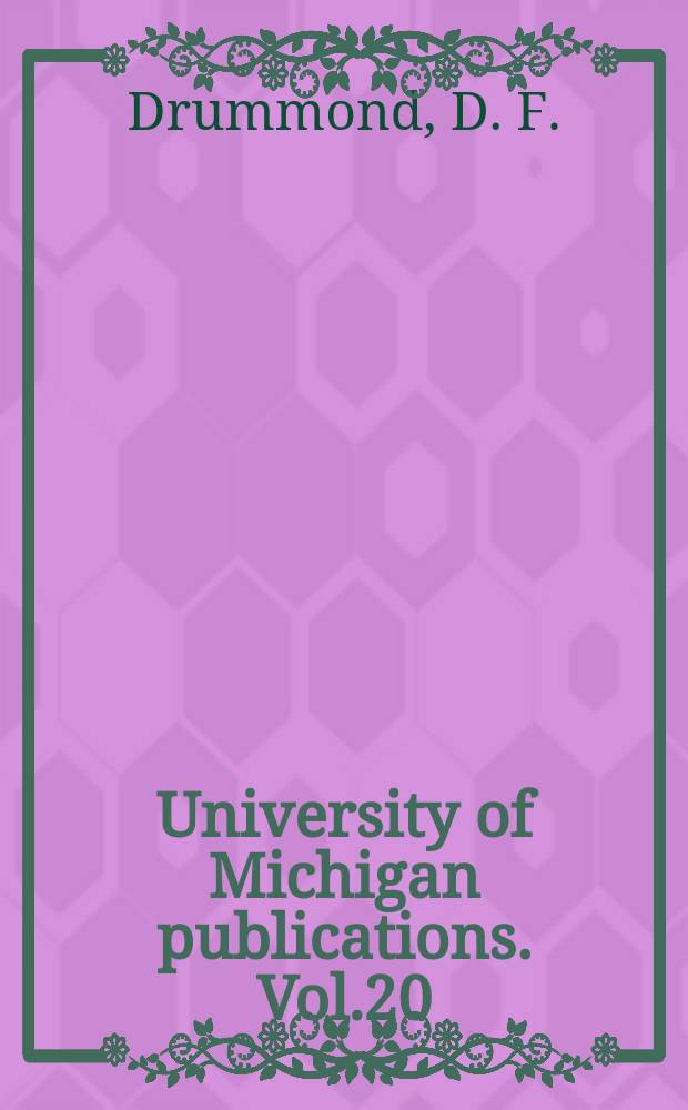 University of Michigan publications. Vol.20 : The passing of American neutrality 1937 - 1941