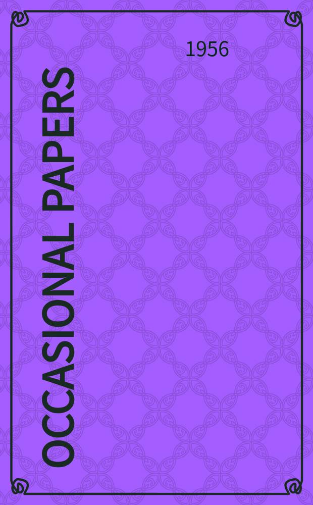 Occasional papers