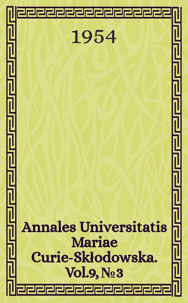 Annales Universitatis Mariae Curie-Skłodowska. Vol.9, №3 : Badanie czynników płodności u nutrii