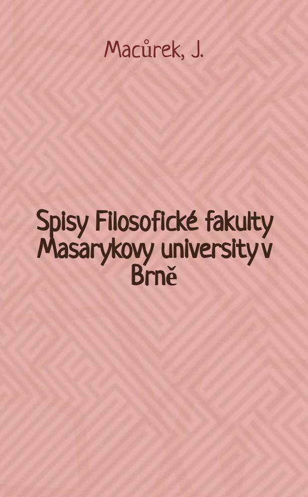 Spisy Filosofické fakulty Masarykovy university v Brně : České země a Slovensko (1620 - 1750)