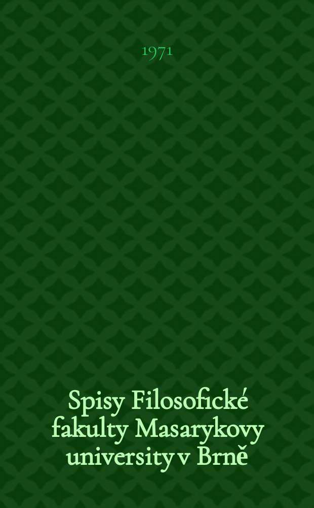 Spisy Filosofické fakulty Masarykovy university v Brně : Polyglotta