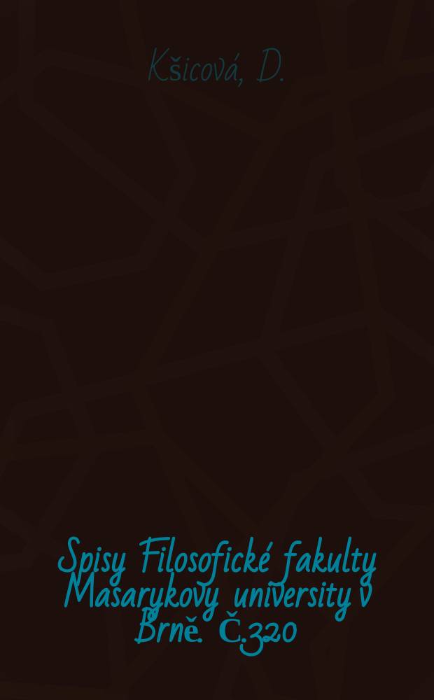 Spisy Filosofické fakulty Masarykovy university v Brně. Č.320 : Secese