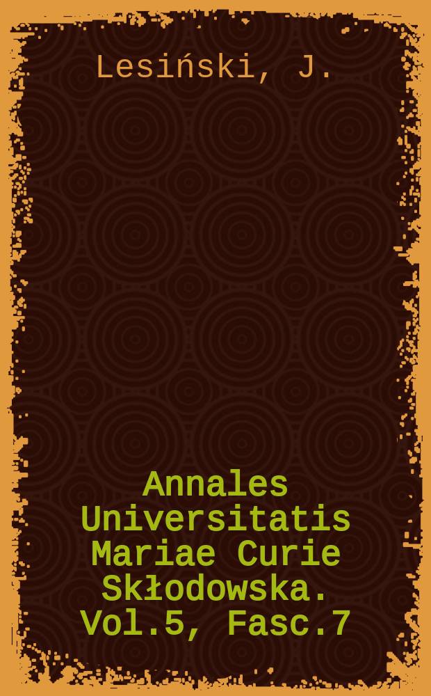 Annales Universitatis Mariae Curie Skłodowska. Vol.5, Fasc.7 : Macica karmiących a hormon rujowy