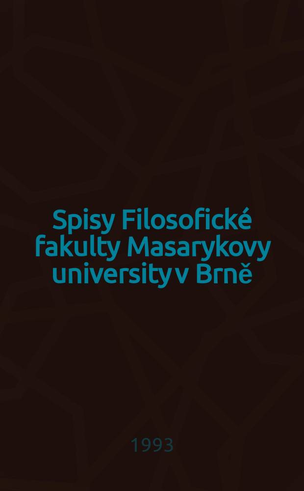 Spisy Filosofické fakulty Masarykovy university v Brně : Slavica na Masarykově univerzitě v Brně