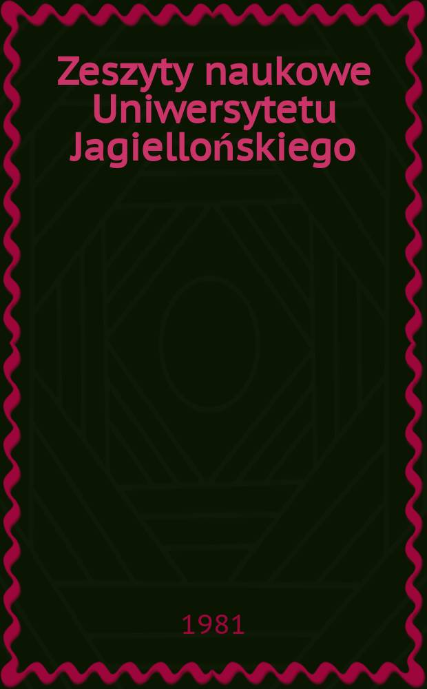 Zeszyty naukowe Uniwersytetu Jagiellońskiego