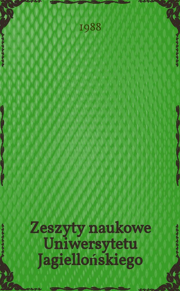 Zeszyty naukowe Uniwersytetu Jagiellońskiego