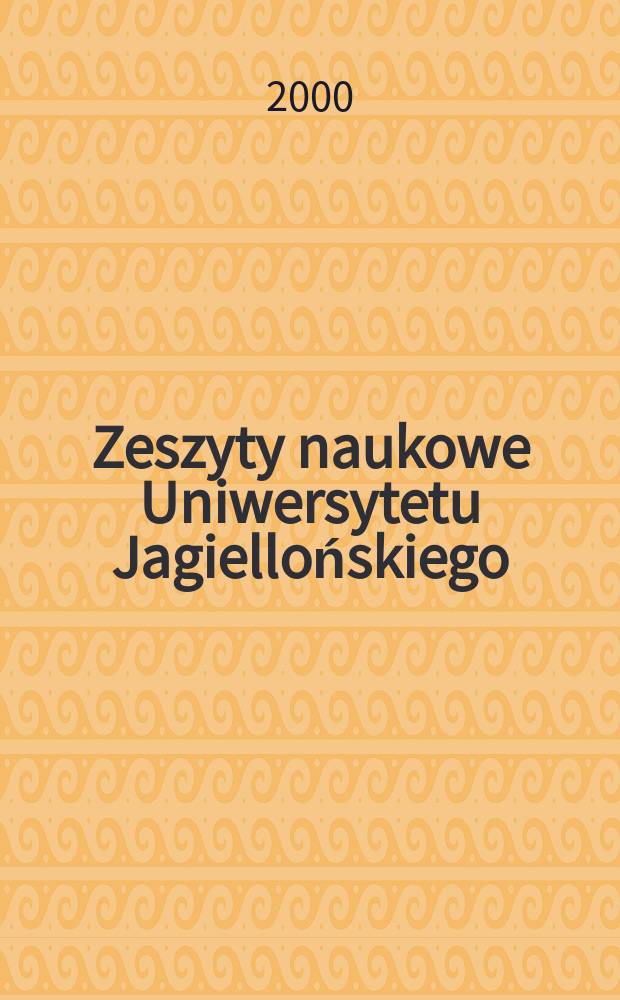 Zeszyty naukowe Uniwersytetu Jagiellońskiego