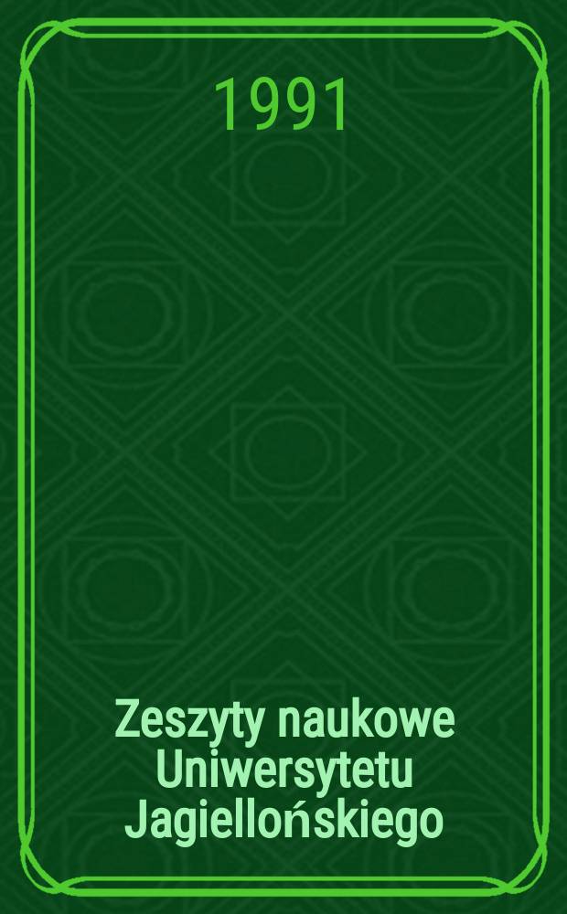 Zeszyty naukowe Uniwersytetu Jagiellońskiego : Essays devoted to scientific and didactic work of Marian Smolucnowski (1872-1917)