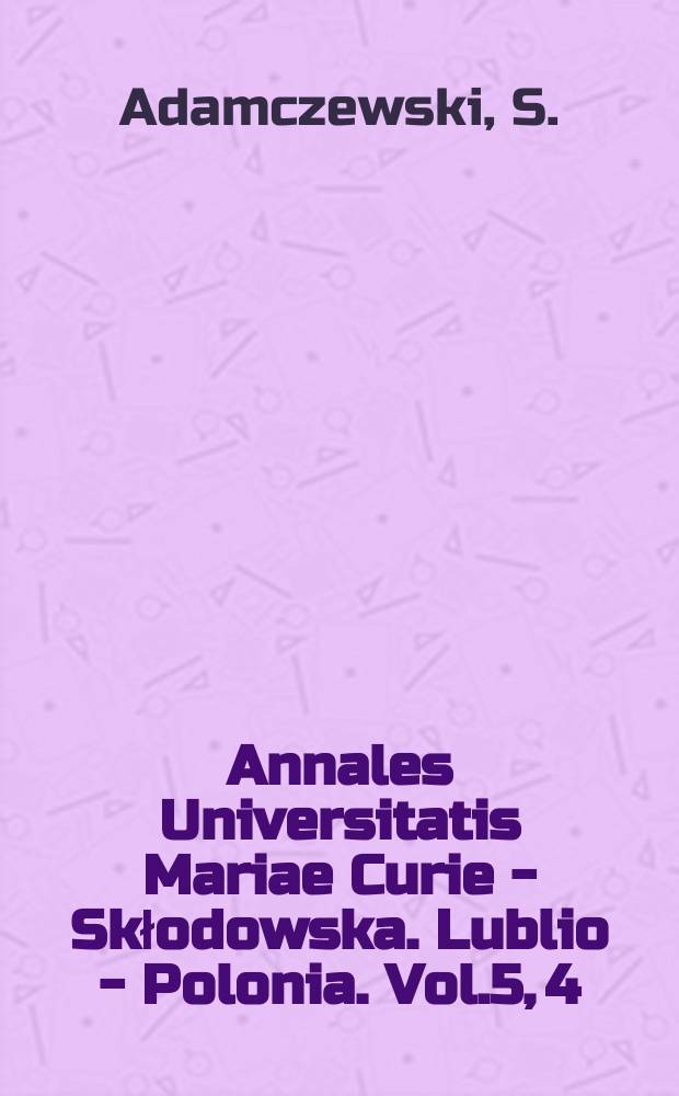 Annales Universitatis Mariae Curie - Skłodowska. Lublio - Polonia. Vol.5, 4 : Motyle minujące na tle naturalnych środowisk Białowieskiego Parku Narodowego
