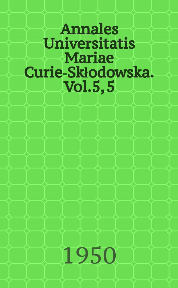 Annales Universitatis Mariae Curie-Skłodowska. Vol.5, 5 : Rola zaadsorbowanych kationów w żywieniu roślin