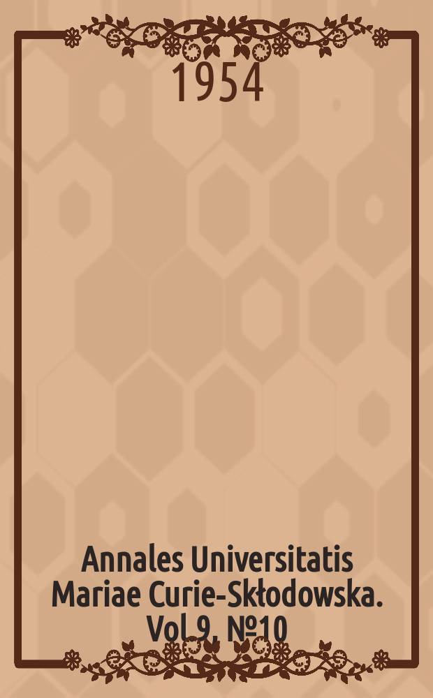 Annales Universitatis Mariae Curie-Skłodowska. Vol.9, №10 : Próba oceny reproduktora punktowego Państwowego Stada Ogierów na przykładzie ogiera 46. Łysy Pan.
